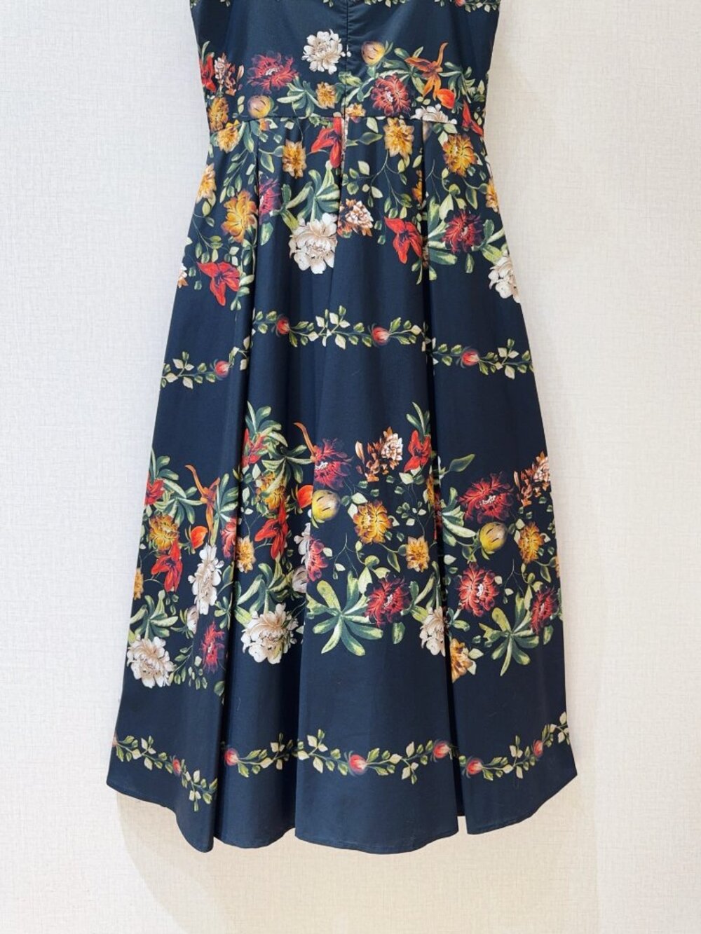 Agua by Agua Bendita Navy Blue Floral Slip Dress - Picture 6 of 7